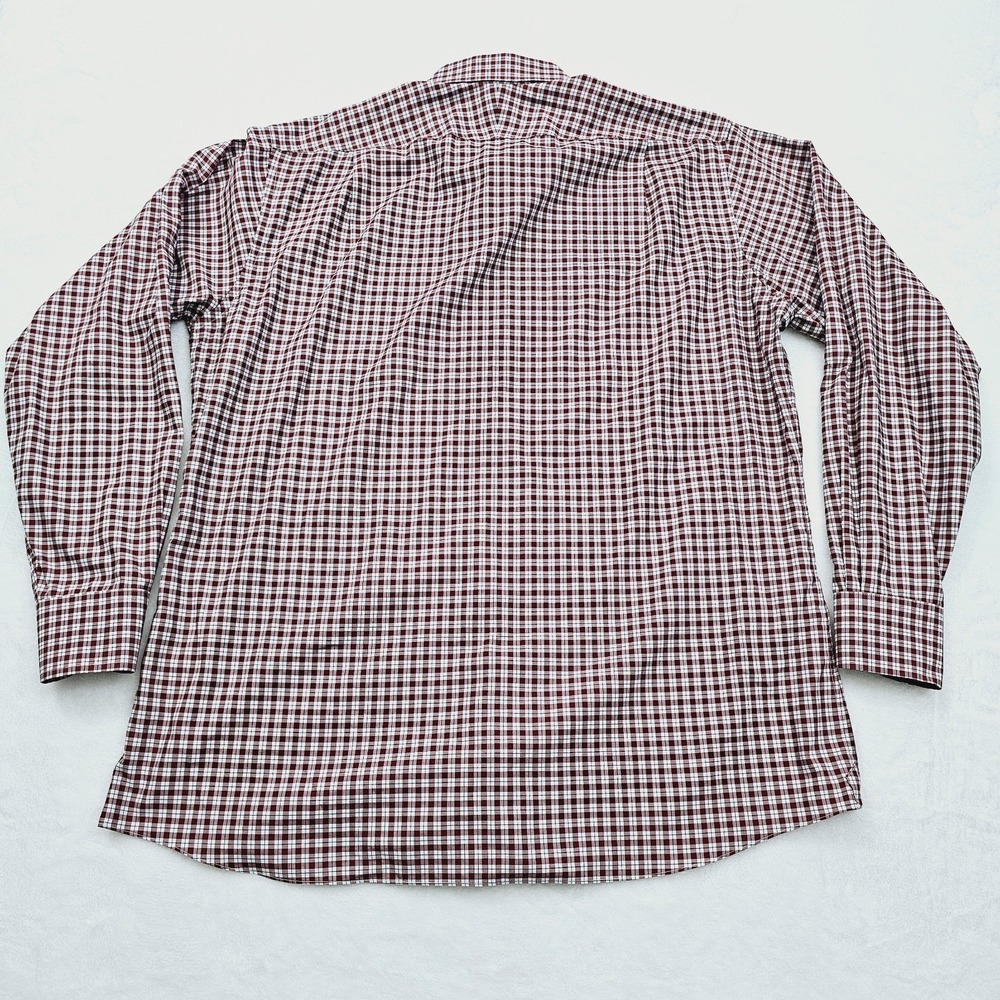 Proper Cloth Mens XL Red Gingham Check Long Sleeve Dress Shirt Button Up Preppy - Picture 3 of 9
